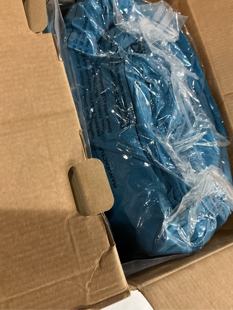 Condition photo showing New/Like New for bedsure king size comforter set - bedding sets king 7 pieces, pintuck bed in a bag grey bed set with comforter, sheets, pillowcases & shams king 01 - blue
