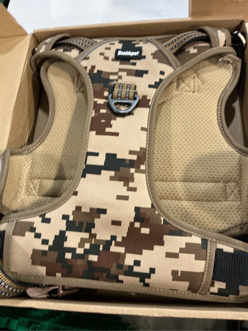 Condition photo showing Good Condition for heavy duty tactical dog harness for large dogs, no pull adjustable pet harness reflective service training easy control pet vest military k9 working dog harnesses- large, desert camo