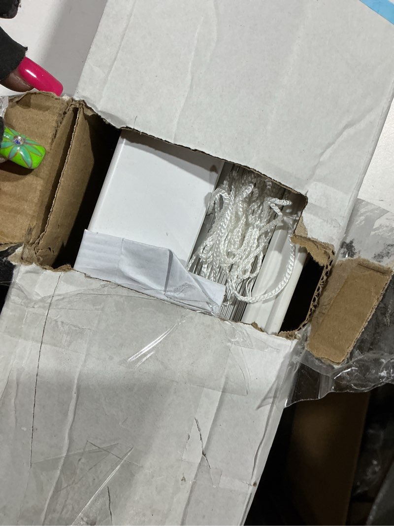 Condition photo showing Good Condition for szximu window blinds, 2" cordless blinds for indoor windows, 27" w x 64" h room darkening blinds, horizontal blinds & shades, mini window blinds for home bedroom living room office kitchen, white white 27"w x 64"h