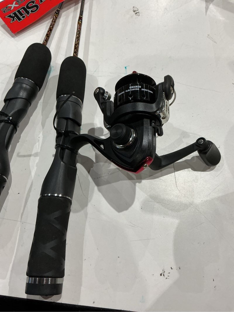 Condition photo showing New/Like New for ugly stik gx2 ice spinning reel and fishing rod combo
