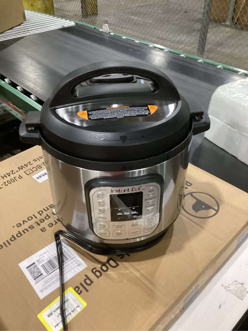 Condition photo showing Good Condition for Not tested!!! Instant Pot Duo 7-in-1 Electric Pressure Cooker, Slow Cooker, Rice Cooker, Steamer, Sauté, Yogurt Maker, Warmer & Sterilizer, Includes App with Over 800 Recipes, Stainless Steel, 8 Quart 8 Quarts