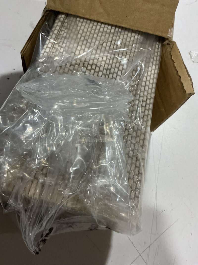 Condition photo showing Good Condition for no drill cordless bamboo roman shades, light filtering woven natural bamboo window covering, easy install roman style shade, for window size 24" w × 64" h - off white off white 24" w × 64" h