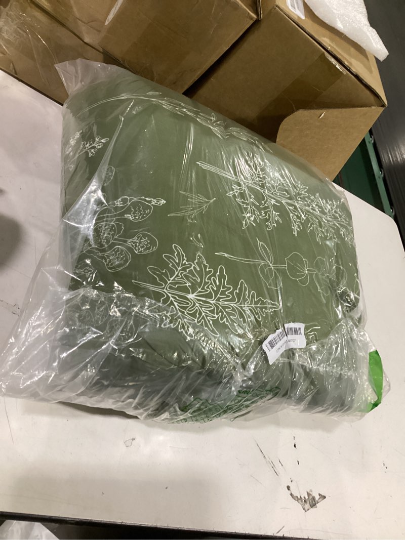 Condition photo showing New/Like New for fultemps 4 pcs floral bed sheet set california king size - sage green background white gingko leave plant printed bedding sheets - soft and breathable deep pockets bed sheets
