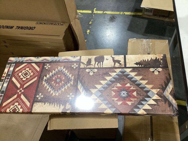 Condition photo showing New/Like New for nachic wall aztec wall art canvas vintage moose deer painting prints rustic country farmhouse wall decorations (brown)