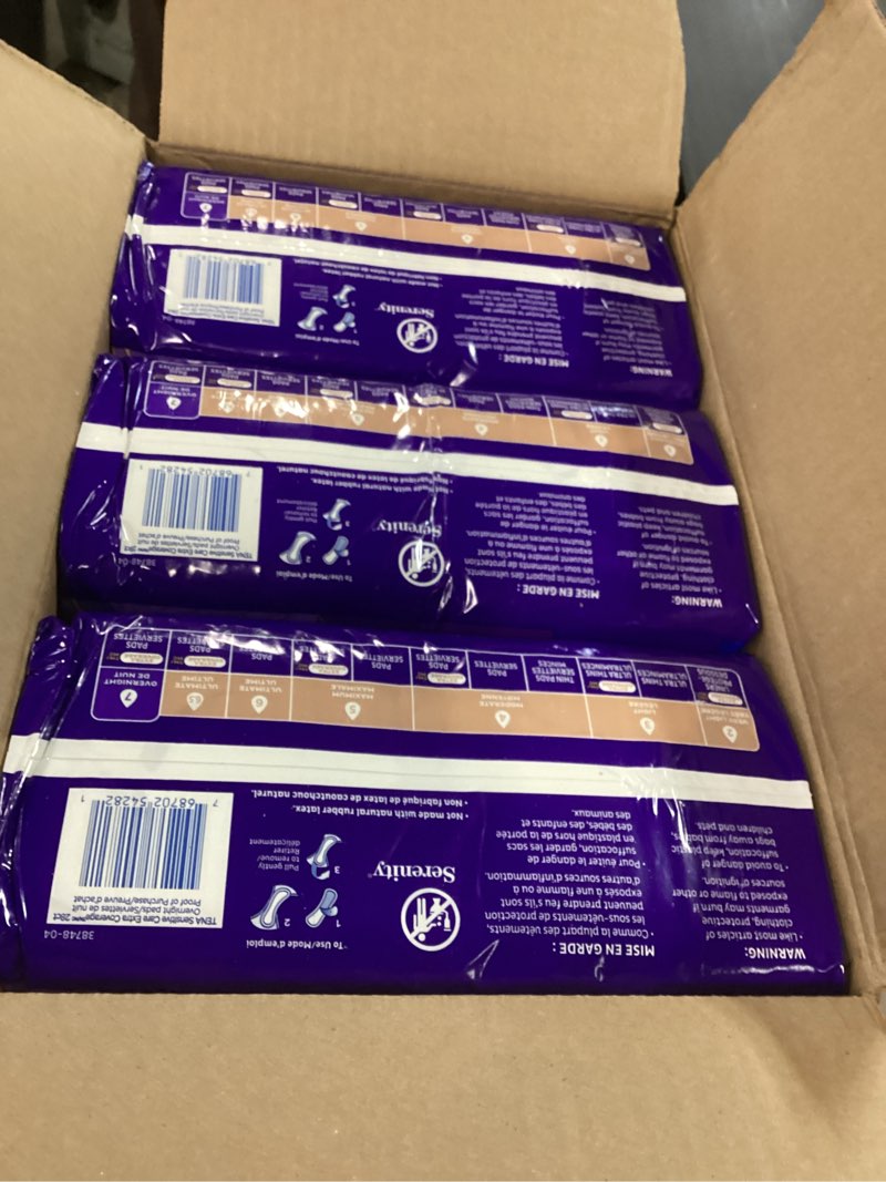 Condition photo showing New/Like New for Tena Sensitive Care Extra Coverage Overnight Incontinence Pads  84ct