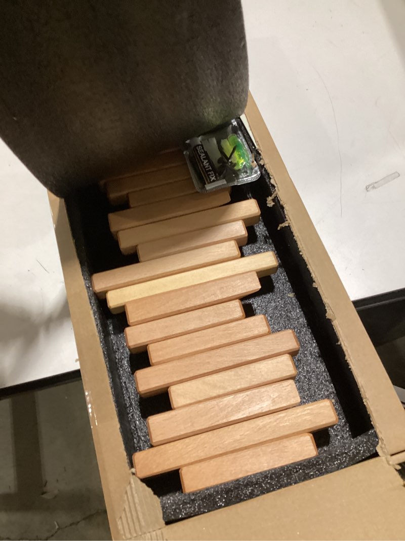 Condition photo showing Good Condition for Wooden Coat Rack Wall Mounted Sticks Multi Rack Solid Handmade Natural Beech Wood Artwork with 5 Flip-Down Unique Modern Hooks for Coats Bag Hat Umbrella