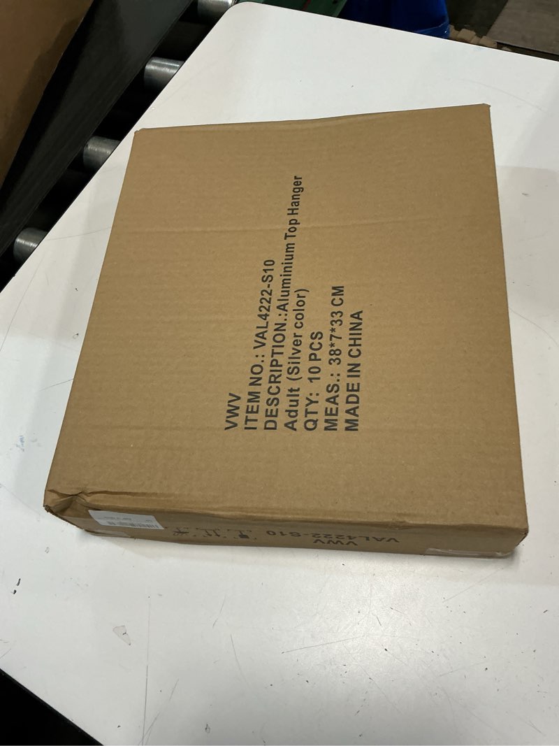 Condition photo showing New/Like New for vwv 10 pack aluminum hangers - 15 inch silver suit & dress hangers - heavy duty, wedding ready val4222-s10