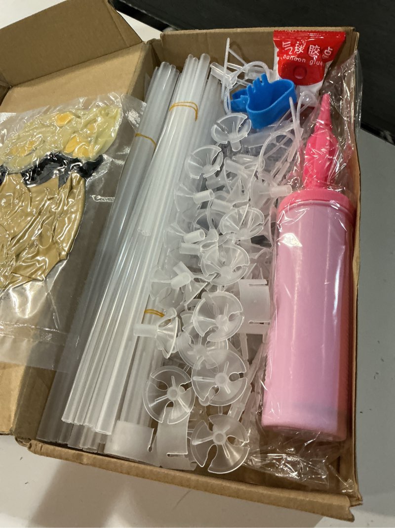 Condition photo showing New/Like New for toniful 4 set black gold balloon centerpieces for table,balloon stand kit for black gold party decor 40th 50th 60th 70th birthday decorations anniversary graduation decorations 2026 retirement