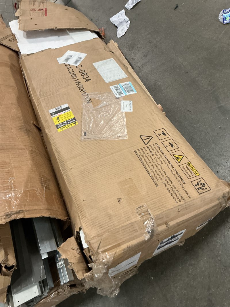 Condition photo showing As Is for Modern White 8 Drawer Dresser for Bedroom, 15.3" D x 55.2" W x 32.3" H Simply Chest of Drawers, Wood Storage Dresser with Deep Drawers for Living Room Hallway Entryway, White