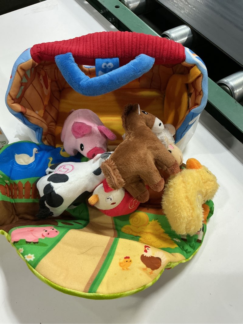 Condition photo showing Good Condition for hahaland baby toys 6-12 months - surprise barn with stuffed farm animals with real sounds - montessori toys for 6 month old baby gifts toddlers sensory toy 1 year old boy girl gifts infant toys