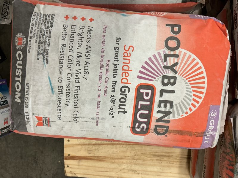 Condition photo showing New/Like New for polyblend plus #381 bright white 25 lb. sanded grout
