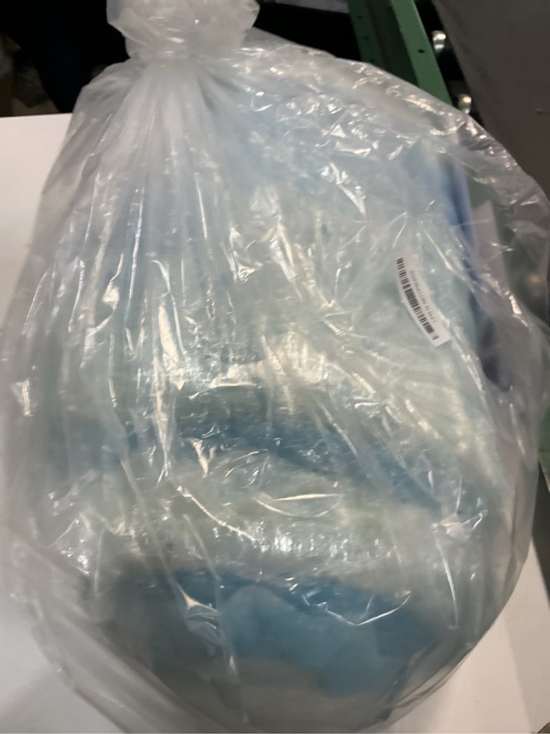 Condition photo showing As Is for SINWEEK 2 Inch Egg Crate Memory Foam Mattress Topper Twin Size, Soft Mattress Pad for Back Pain Relief, Bed Topper, CertiPUR-US Certified, Blue Twin 2 Inch Blue