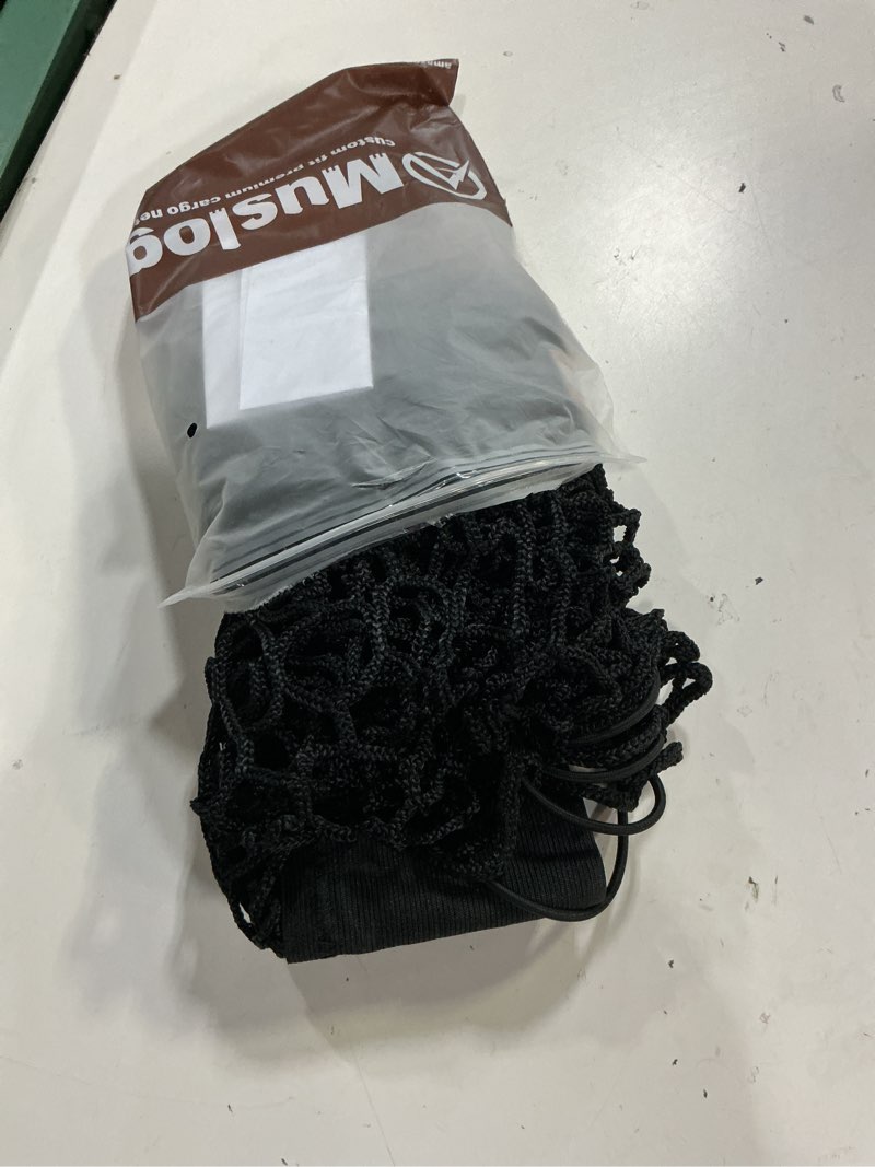 Condition photo showing Good Condition for muslogy truck bed cargo net trunk netting compatible with jeep gladiator 2020-2025 2026 jt accessories, pickup cargo organizer suv sedan storage net w/heavy duty carabiners 2020+ gladiator