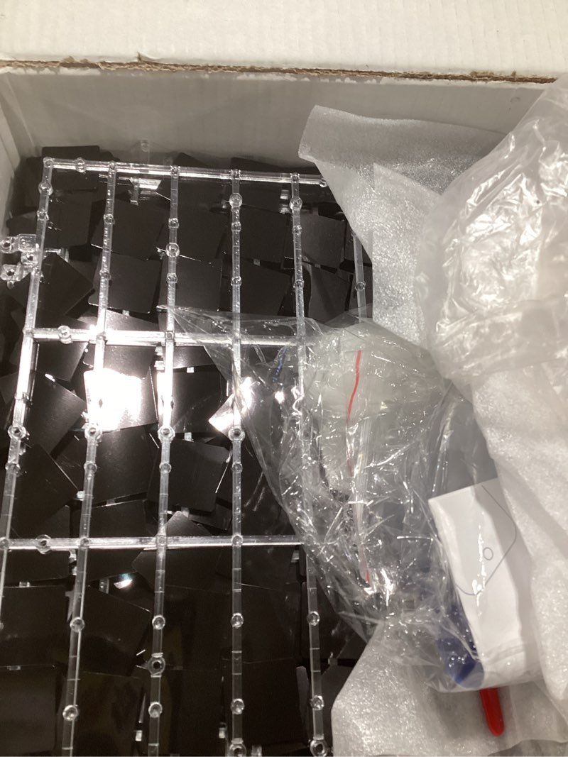 Condition photo showing New/Like New for COKAOBE Black Shimmer Wall Backdrop, 36PCS Square Sequin Shimmer Backdrop Panel, Photo Backdrops for Birthday, Anniversary, Wedding, Graduation & Bachelorette Party Decoration 36PCS Black