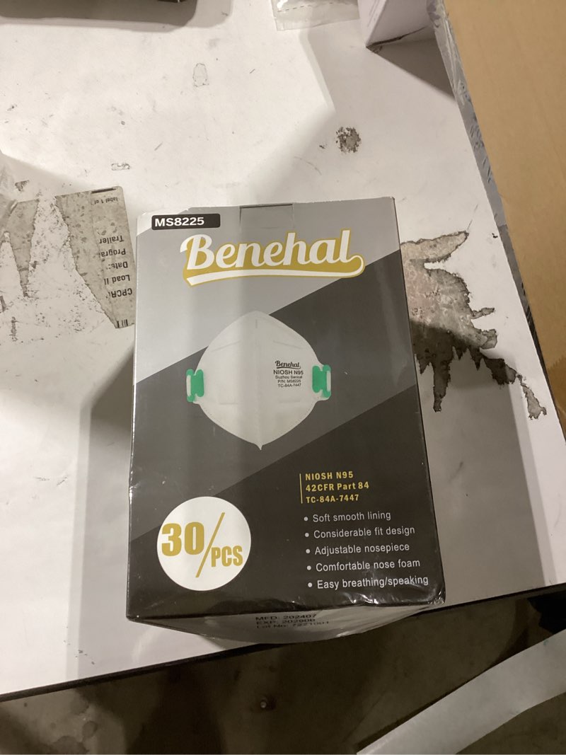 Condition photo showing New/Like New for N95 Face Mask,30 Pack NIOSH Certified N95 Disposable Respirator 5-Ply Safety Breathable Face Masks, Filter Efficiency 95%, Adjustable Comfortable Protection,Against PM2.5 Dust for Adult, Men, Women