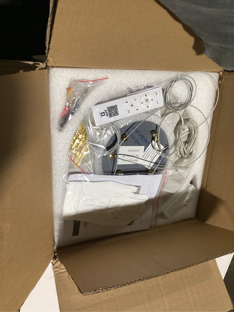 Condition photo showing Good Condition for 11.8" 1 Ring Modern LED Dimmable Ring Chandelier Adjustable Round Crystal Chandelier for Dining Room Living Room Gold Gold 11.8''