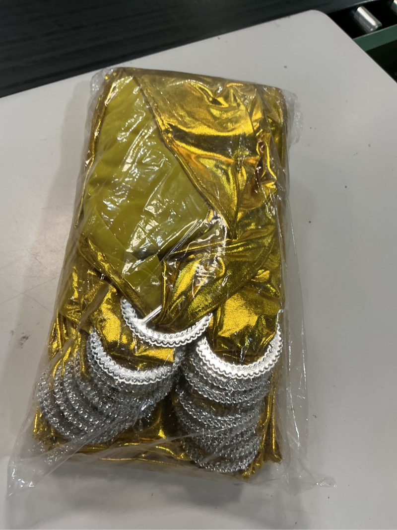 Condition photo showing Good Condition for lebenguru metallic gold spandex chair sashes-30pcs premium stretch bows with buckle slider, universal elastic chair bands for wedding party banquet decoration metallic gold 30pcs