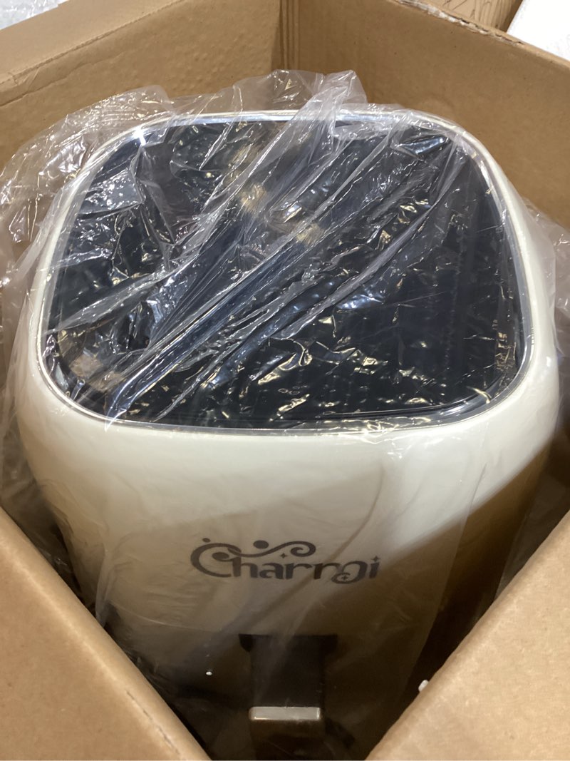 Condition photo showing Good Condition for charmi 5qt air fryer – beautiful retro design, stylish countertop look, safe auto shutoff, digital touchscreen, 8 cooking presets, digital recipes included(cream white) creamy white
