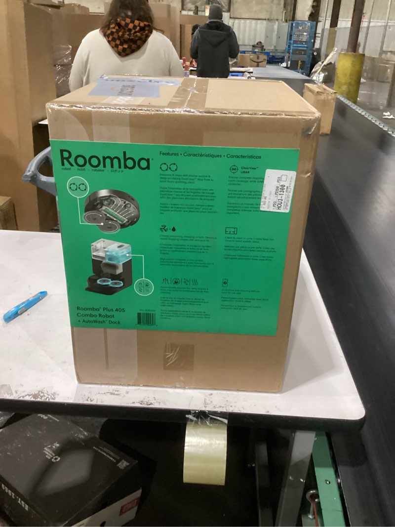 Condition photo showing Good Condition for iRobot Roomba Plus 405 (G181) 2in1 Vacuum & Mop Robot with AutoWash Dock - Dual Spinning Mop Pads, Smart & Fast Mapping, Ideal for Pet Hair, Self-empties 75 days, Intense Suction, Pad Washing & Drying