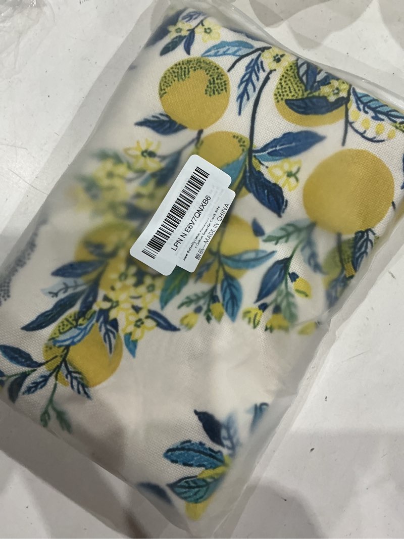 Condition photo showing Good Condition for sorktse lemon floral pillow covers 18x18 inch set of 2 blue yellow lemon throw pillows spring summer