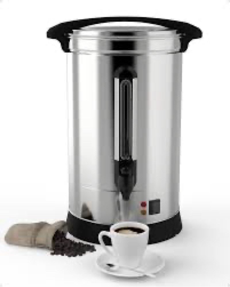120 Cup Commercial Coffee Urn - 18l Large Capacity Stainless Steel Coffee Maker, Fast Brew/Rapid Ext