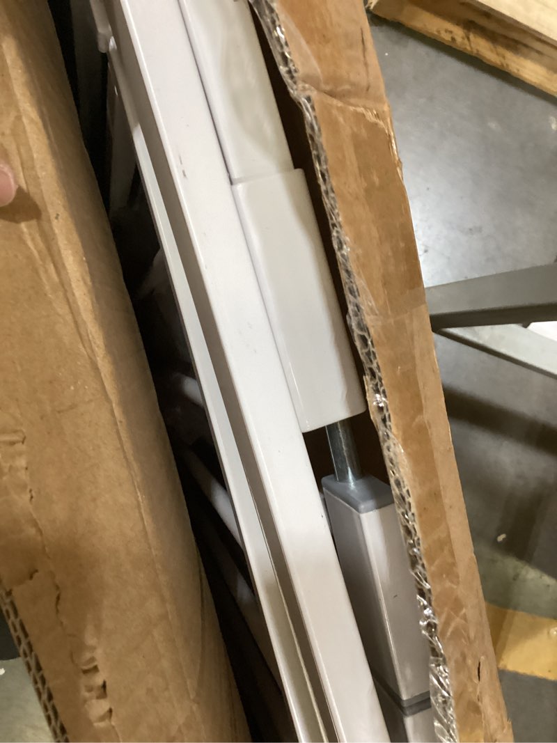 Condition photo showing As Is for keny 29"-47.3" extra wide baby gate for stairs, auto close safety dog gate, pressure mounted no drilling pet gate for doorways, easy walk through stair gate for kids todder, 30" tall, white white 29-47.3"wide, 30"tall