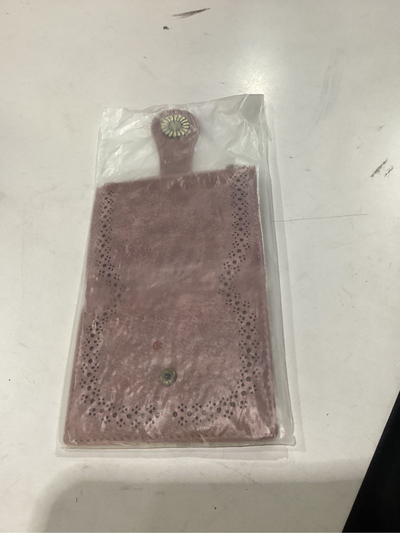 Condition photo showing New/Like New for sendefn small wallets for women bifold rfid blocking leather card holder compact wallet with zipper coin pocket a-pink