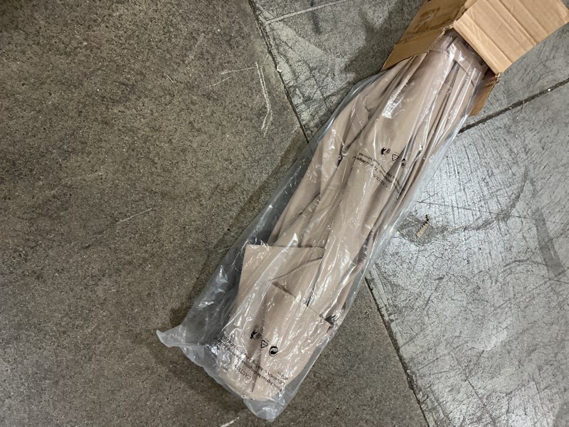 Condition photo showing New/Like New for blissun 9' outdoor patio umbrella, outdoor table umbrella, yard umbrella, market umbrella with 8 sturdy ribs, push button tilt and crank