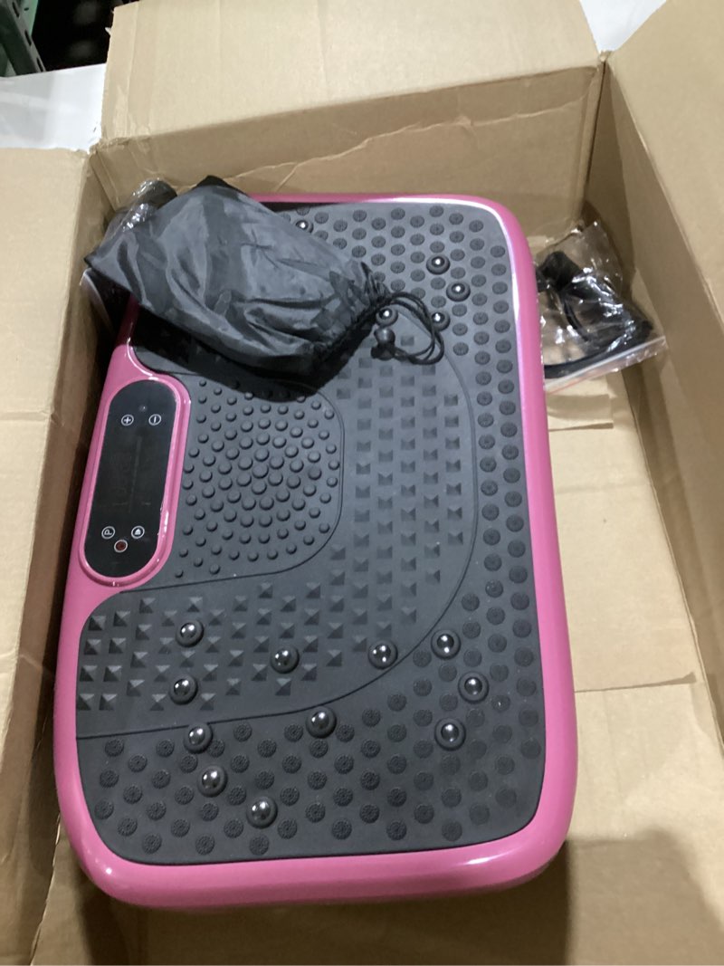 Condition photo showing Good Condition for SoftGym Vibration Plate Exercise Machine for Lymphatic Drainage,Power Vibrate Stand Shake Board 450 Lbs Capacity Whole Body Workout Waver with Fitness Resistance Bands Weight Loss Gifts for Women Men
