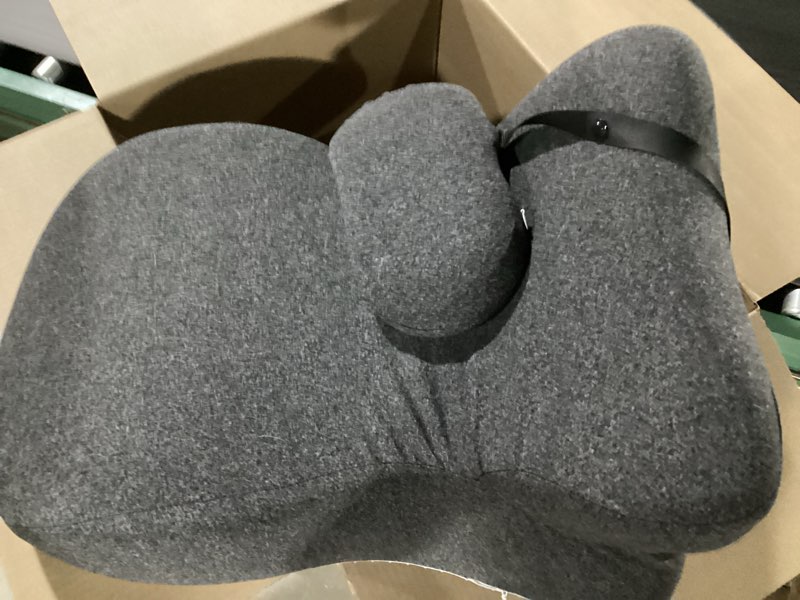 Condition photo showing Good Condition for 27° angle perfect position ergonomic memory foam wedge pillow, provides waist and neck contoured support (dark gray)