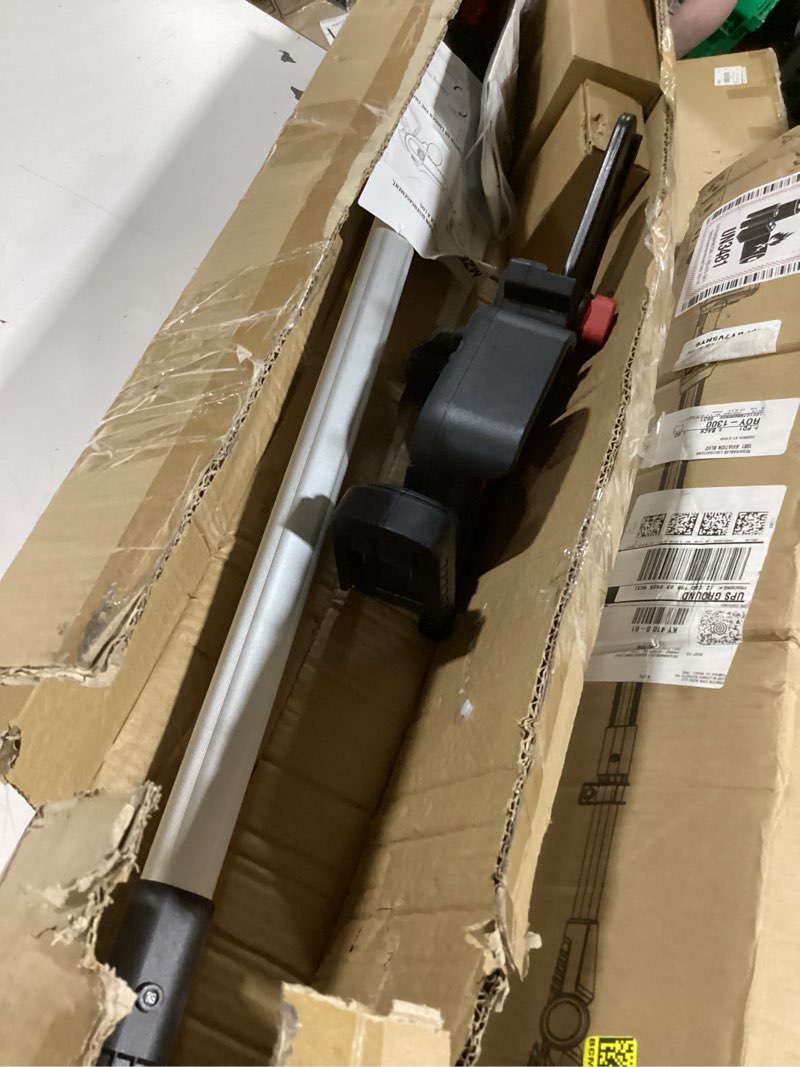 Condition photo showing Good Condition for mzk 2-in-1 cordless pole saw & mini chainsaw with 3 replacement chain, 20v battery pole chainsaw, 4.5" cutting capacity, 13ft reach pole saw for tree trimming(battery and fast charger included)