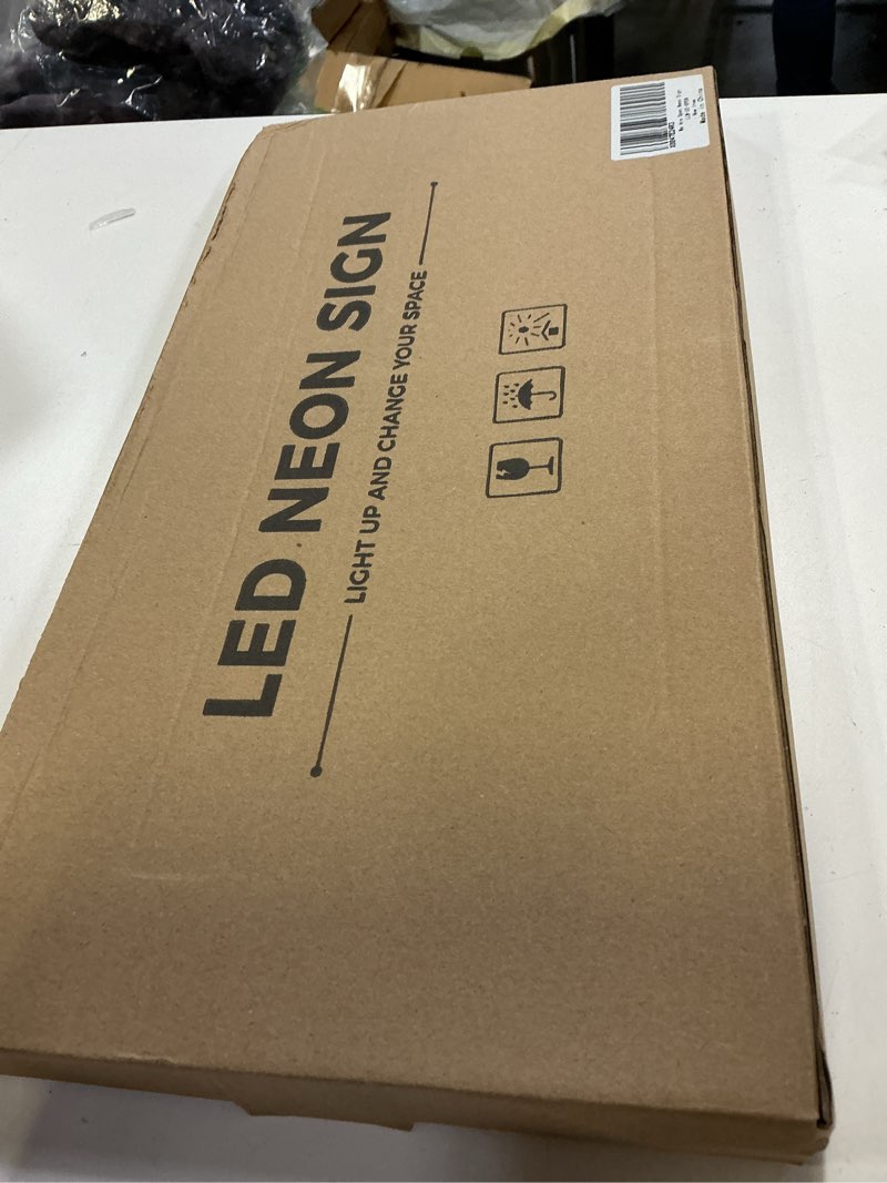 Condition photo showing New/Like New for 16.1"X 7.8" LED Neon WE ARE Open Sign, Dimmable Open Signs for Business, Bright Blue&Pink&Yellow Neon Open Sign Powered by USB, LED Sign for Coffee Shop Bar Salon Restaurant Pubs