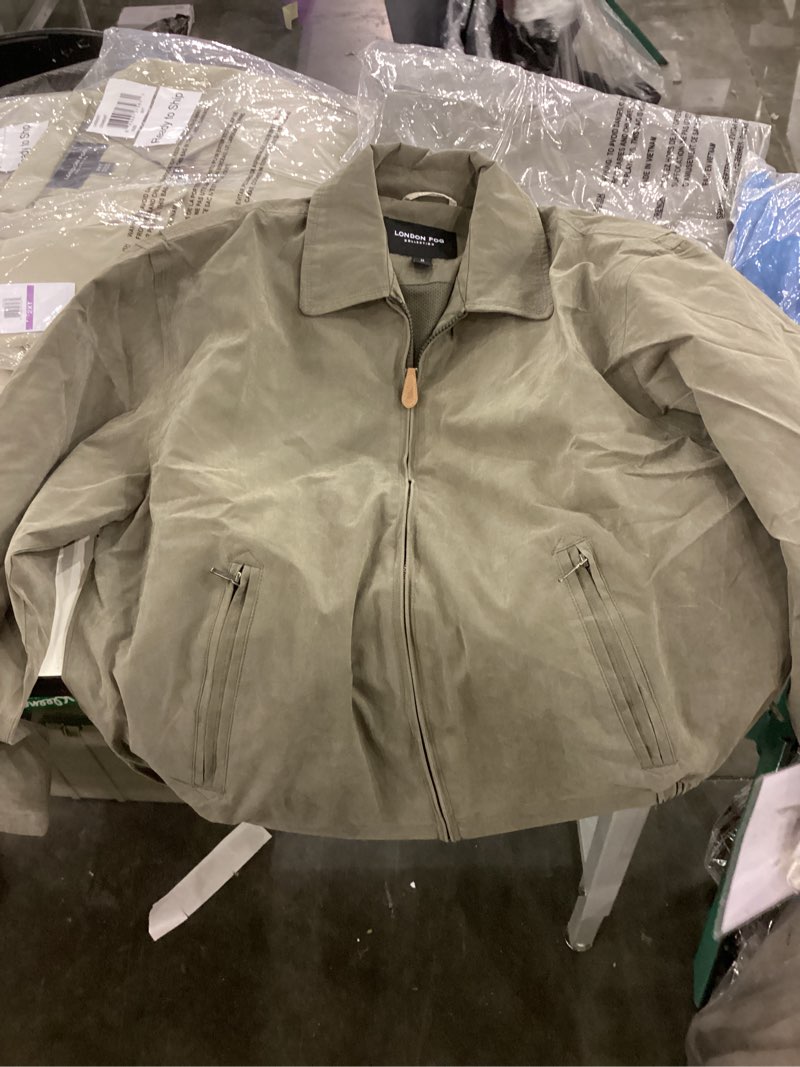 LONDON FOG Men's Auburn Zip-Front Golf Jacket (Regular & Big-Tall Sizes), Olive, Small