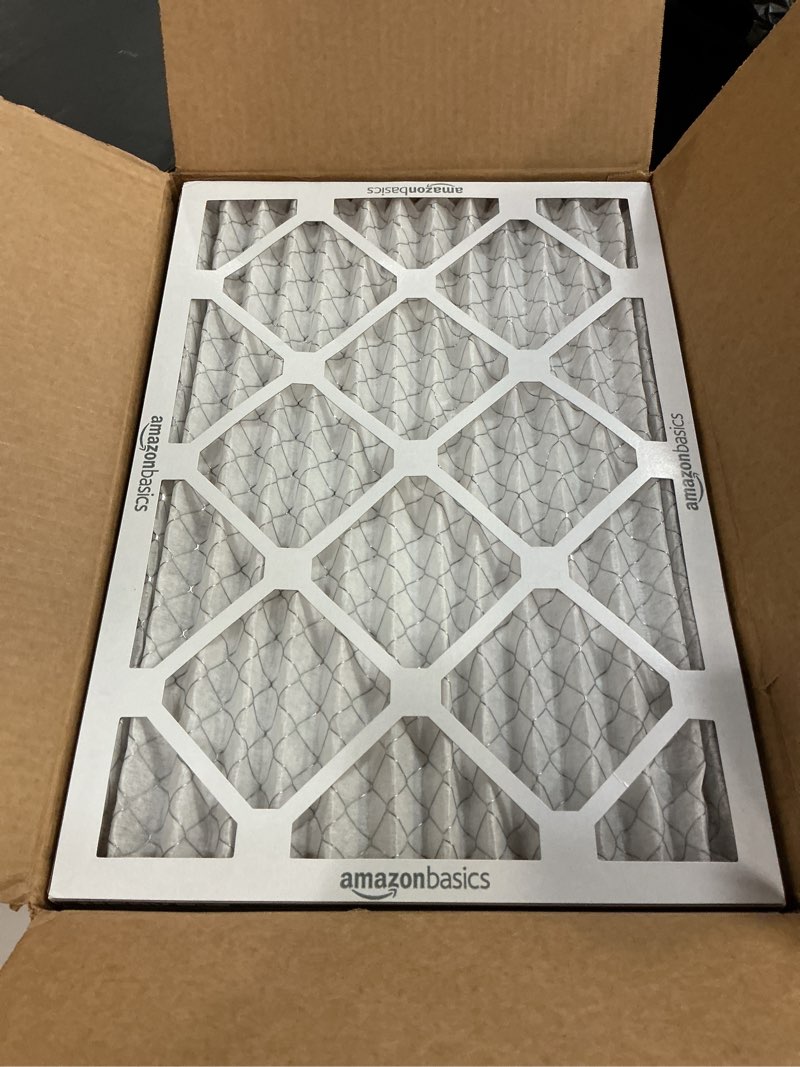 Condition photo showing New/Like New for amazon basics 14x20x1 air filter, merv 8 ac furnace filters, allergy control, electrostatic, removes dust pollen and lint, 6-pack (actual size: 13.75" x 19.75" x 0.75") 14x20x1 merv 8
