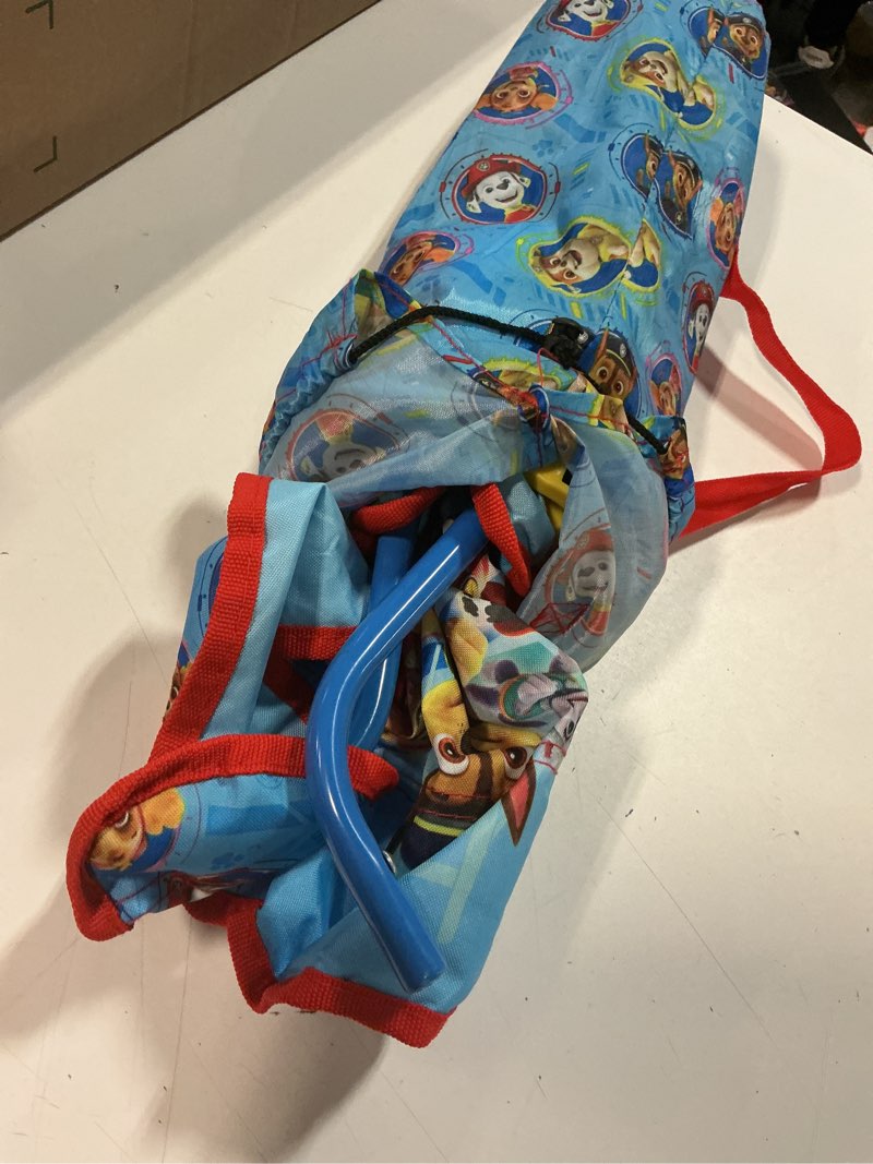Condition photo showing Good Condition for paw patrol kids camping chair, camp fold n go chair with carry bag