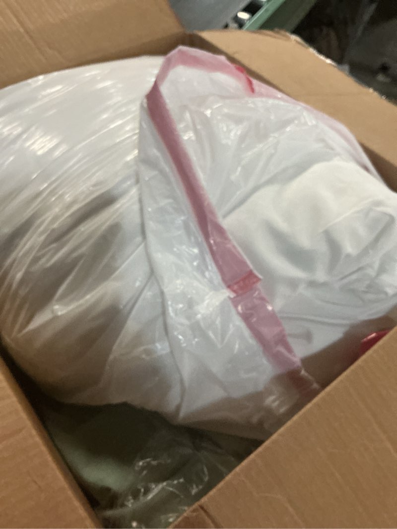 Condition photo showing As Is for DOWNCOOL Comforters Oversize King Size, White All Season Duvet, Lightweight Quilt, Down Alternative Hotel Comforter (White, Oversize King 116x98 Inches) Lightweight Comforter Oversized King White