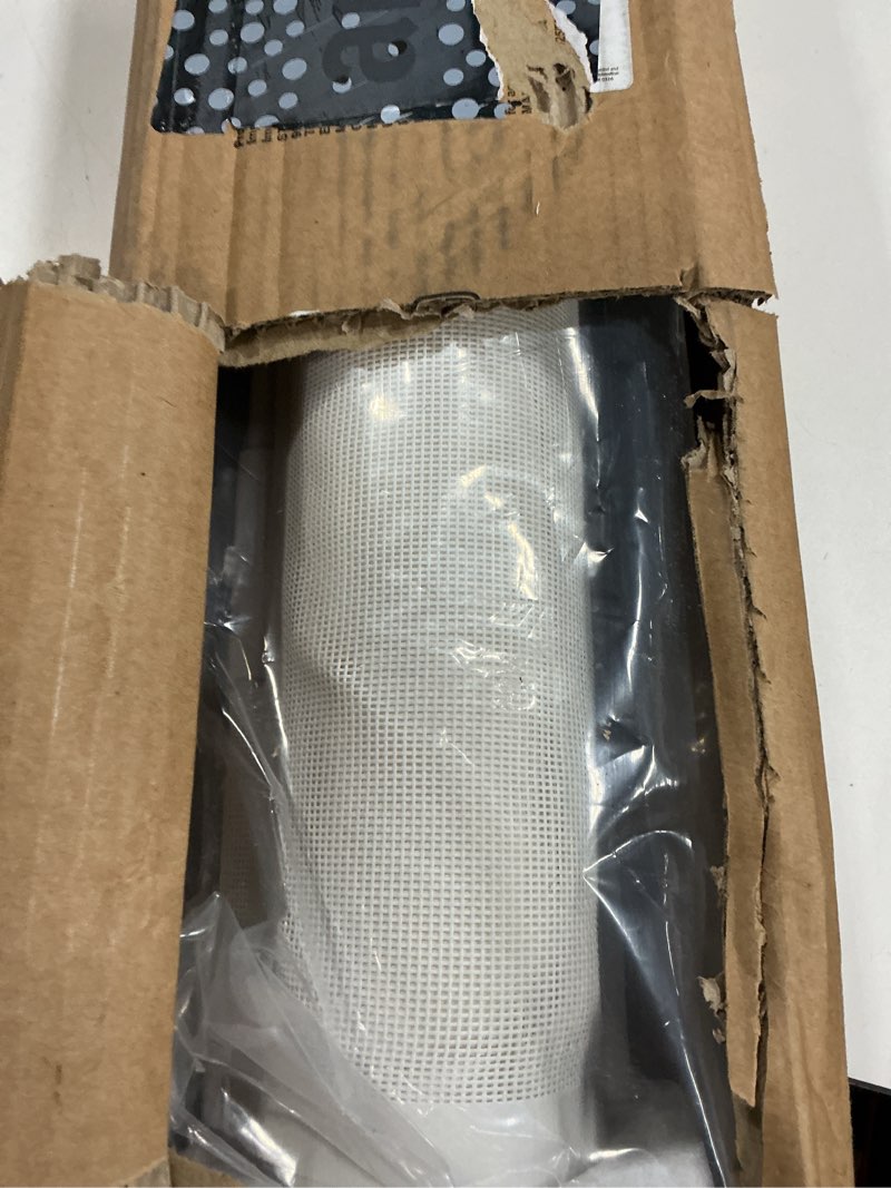 Condition photo showing As Is for 120 inch retractable baby gates 34 inch tall, retractable gate with reinforced strip design to prevent crawling through, 10 ft extra wide retractable dog gate for indoor/outdoor white 34" tall x 120" wide