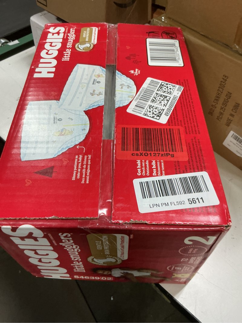 Condition photo showing New/Like New for Huggies Little Snugglers Baby Diapers, Size 2 (12-18 lbs), 72 Ct Size 2 72