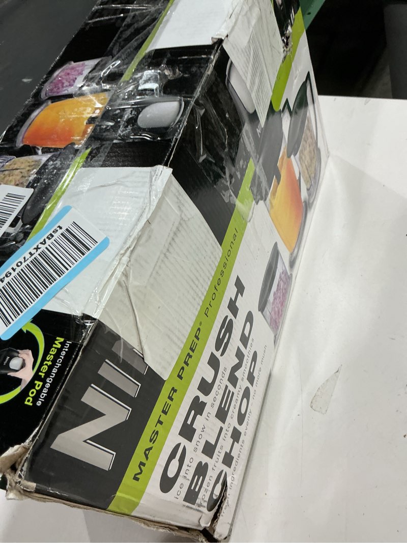 Condition photo showing Good Condition for Ninja QB1004 Blender/Food Processor with 450-Watt Base, 48oz Pitcher, 16oz Chopper Bowl, and 40oz Processor Bowl for Shakes, Smoothies, and Meal Prep,Black Black 48 ounces