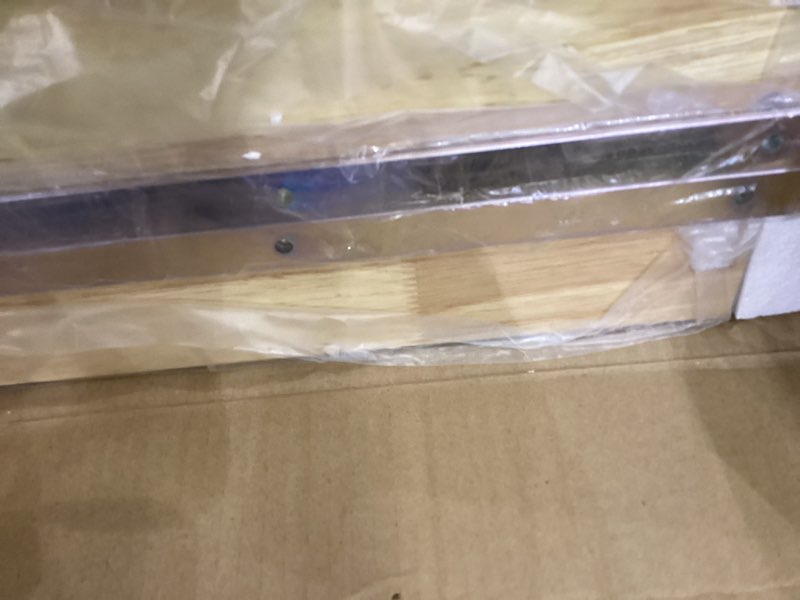 Condition photo showing As Is for 2 Tier Pull Out Cabinet Organizer, 14"W x 21"D Solid Wood Heavy-Duty Base Bottom Assembly Slide out Drawer Shel Cabinet Organization for Kitchen, Pantry, Bathroom 2 tier-14*21 in