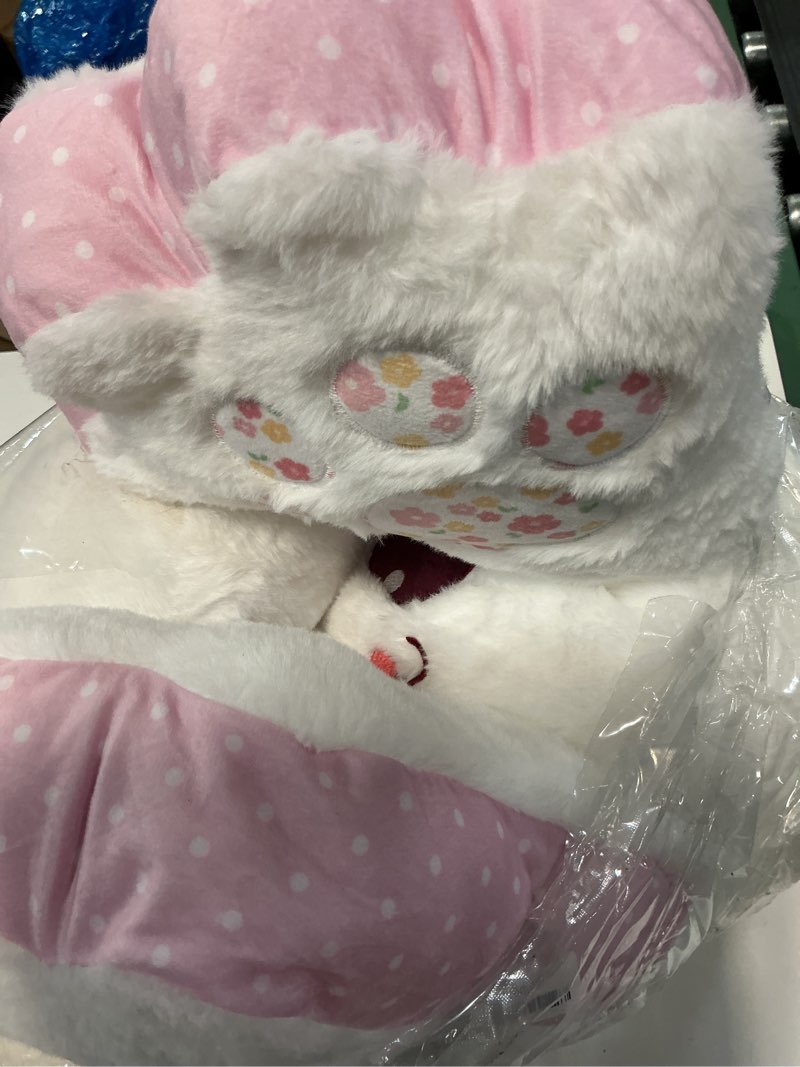 Condition photo showing Good Condition for Cute Kitty Rest Reading Pillow for Adults, Kawaii Soft Lumbar Pillows Rest Cushion with Washable Cover for Sitting in Bed, Relaxing, Watching TV, Gaming White L-31.5*19.6 inches