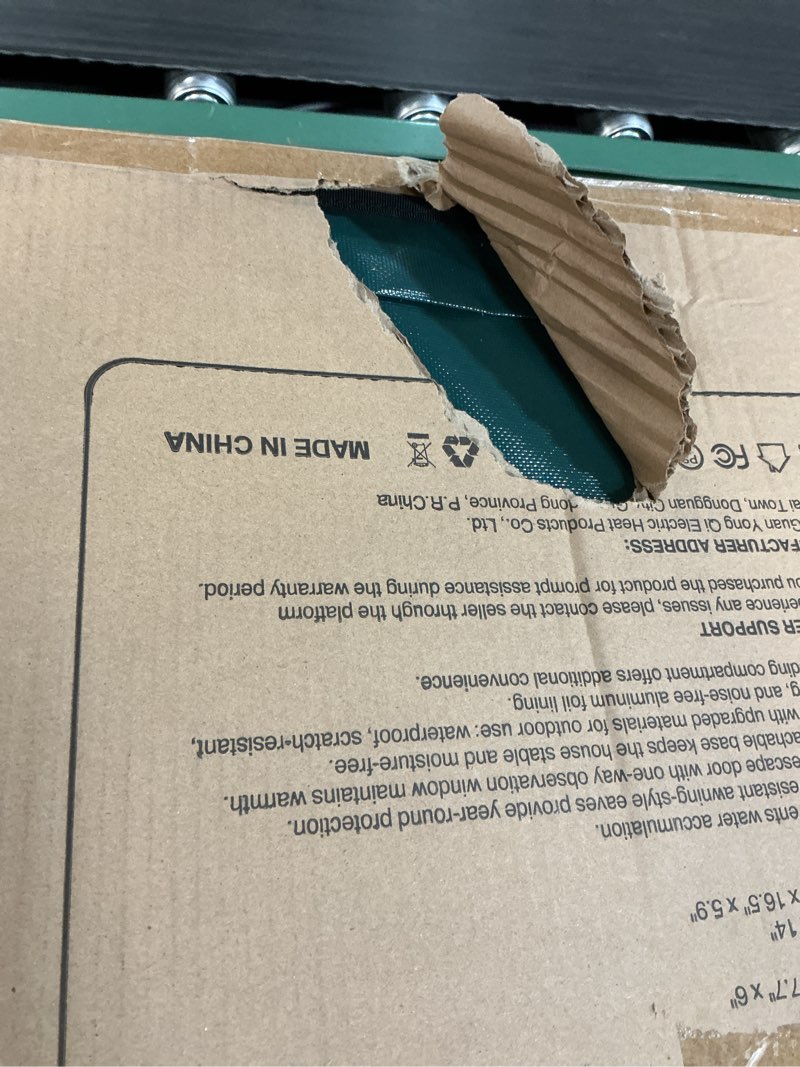 Condition photo showing New/Like New for Outdoor Heated Cat House in Winter,Extremely Insulated & Weatherproof,Elevated Feral Cat Shelter with Waterproof Eaves & Escape Door for Outside Stray Barn Cat (Green, XL) 28.0 29.1"L x 16.9"W x 20.5"H Green