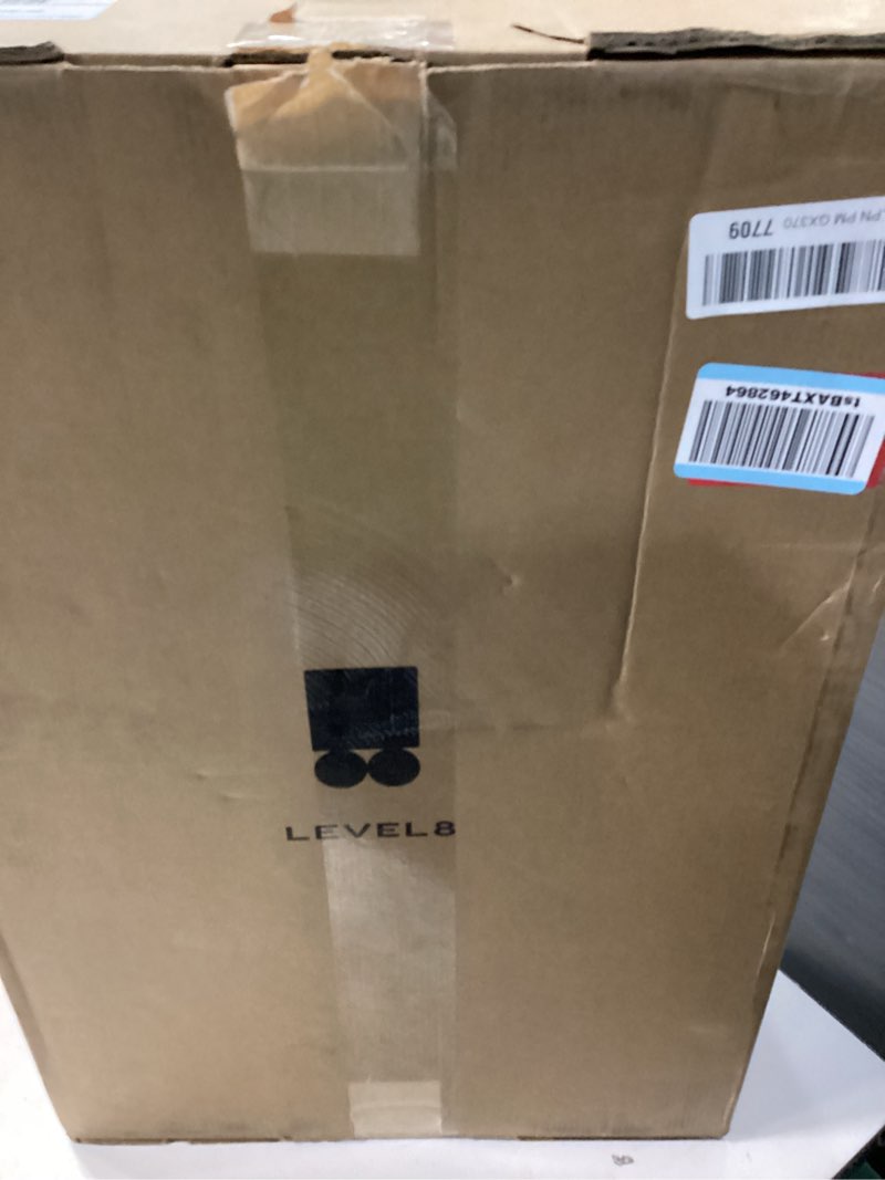 Condition photo showing New/Like New for level8 elegance checked luggage, 24 inch hardside suitcase, lightweight matte hardshell with tsa lock, large suitcases with spinner wheels, black black 24 inch