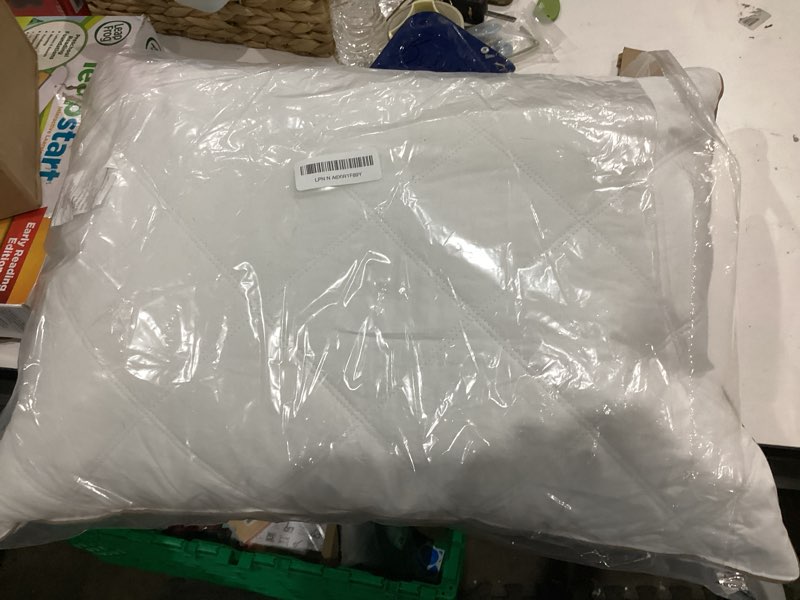 Condition photo showing Good Condition for puredown® Goose Feathers and Down Pillow with Diamond Quilting with 100% Cotton Cover, Pack of 1, Standard Size Classic White Standard (Pack of 1)