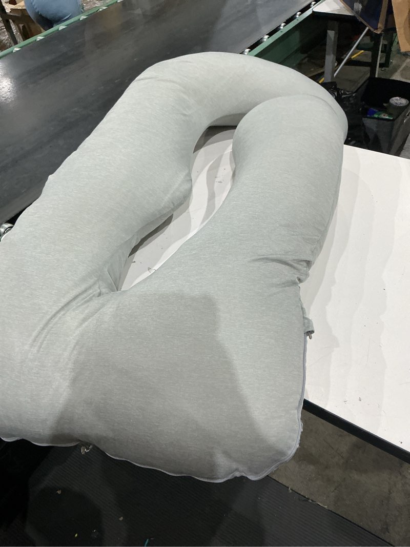 Condition photo showing As Is for momcozy gray jersey knit cotton cover pregnancy pillow