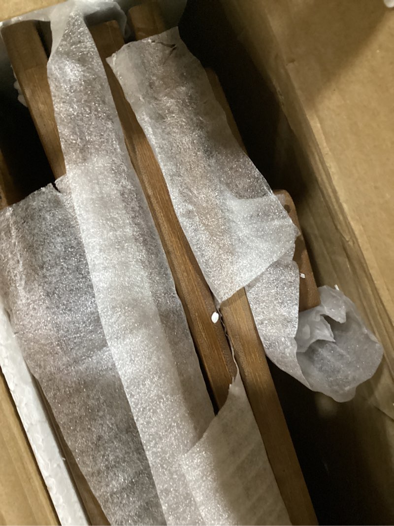 Condition photo showing New/Like New for Wire Shelf Covers, Bamboo Wire Rack Covers for Pantry, Closet (4pcs, 32" W x 12" D) 32"W x 12"D 4