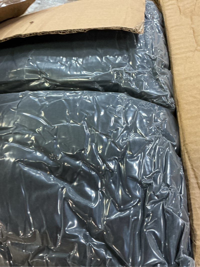 Condition photo showing New/Like New for trlyc spandex folding chair covers 100 pcs universal fitted stretchy dining chair slipcovers for wedding party banquet flat-front chair cover (black) 100 pcs black-for folding chair