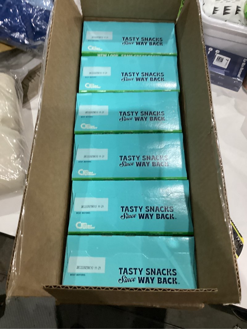 Condition photo showing New/Like New for Back to Nature Stoneground Wheat Crackers, Non-GMO, Plant-Based Snack Cracker, Made with Whole Grains & Flax Seed, Snack Happy, 5oz Box 5 Ounce (Pack of 1)