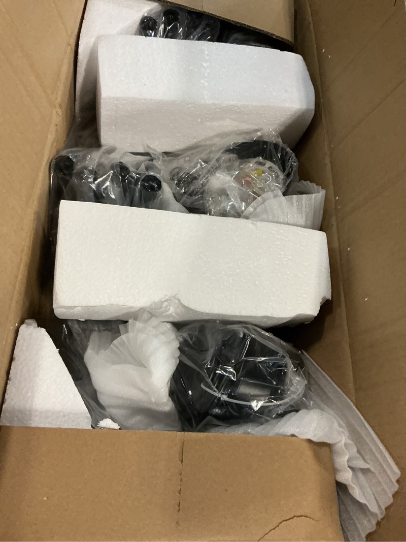 Condition photo showing Good Condition for Black Wagon Wheel Chandelier 12-Light Farmhouse Chandelier for Living Room 38" Round Rustic Industrial Hanging Light Fixture for Dining Room Foyer Hallway Kitchen Island 12-Lights Black