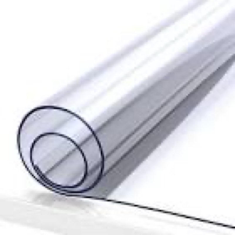 hoswag 42"x66"crystal pvc table cover protector, waterproof pvc tablecloth, 2mm thickened protector 
